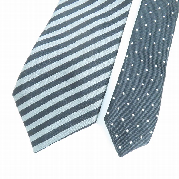 実際に弊社で買取させて頂いたYohji Yamamoto COSTUME D'HOMME/ヨウジヤマモトコスチュームドオム ドット切替ネクタイ ブラック×グレーの画像 1枚目