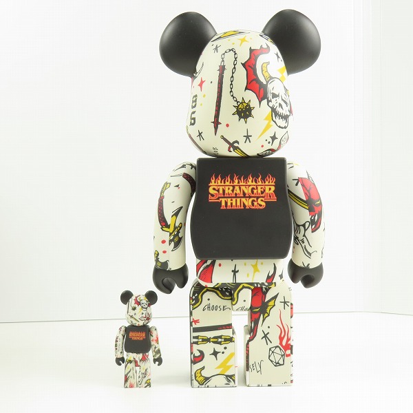 実際に弊社で買取させて頂いたMEDICOM TOY/メディコムトイ BE@RBRICK/ベアブリック Stranger Things/ ストレンジャーシングス HELLFIRE CLUB 400%&100%の画像 3枚目