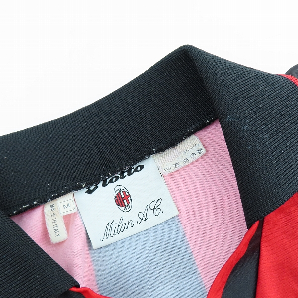 実際に弊社で買取させて頂いたlotto/ロット 93/94 ACミラン ホームユニフォーム /Mの画像 5枚目