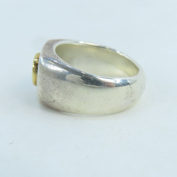 実際に弊社で買取させて頂いたBWL/ビルウォールレザー 18K HAPPY FACE ハッピーフェイス シグネット リング/16.5号の画像 2枚目
