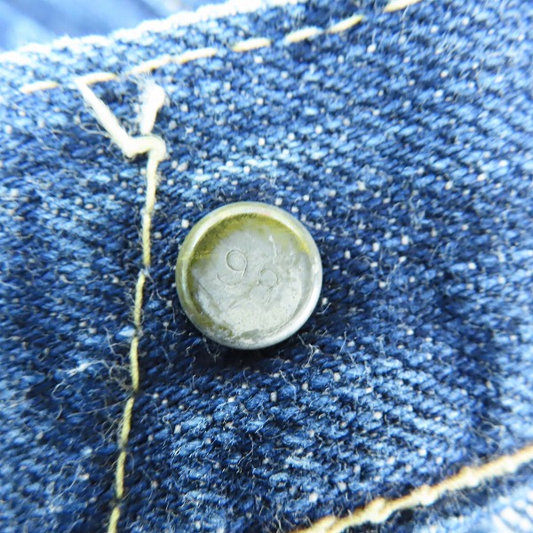 実際に弊社で買取させて頂いたSUGAR CANE/シュガーケーン 3rdモデル 98刻印 革パッチ デニムパンツの画像 5枚目