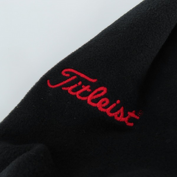 実際に弊社で買取させて頂いたPOLO GOLF×Titleist/ポロゴルフ×タイトリスト 胸刺繍 フリースジャケット ブラック XLの画像 4枚目