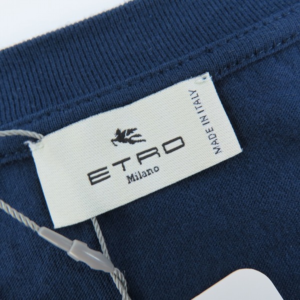 実際に弊社で買取させて頂いた【未使用】ETRO/エトロ ロゴプリント 半袖Tシャツ221-1Y020-9152/XXLの画像 2枚目