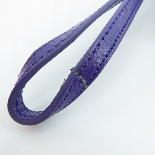 実際に弊社で買取させて頂いたMARC JACOBS/マークジェイコブス ロゴ 型押し ミニポーチ パープルの画像 7枚目