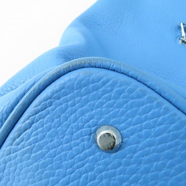 実際に弊社で買取させて頂いたGALLERIANT/ガレリアント レザー トートバッグ ビジネスバッグ ブルー系の画像 5枚目