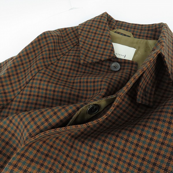 実際に弊社で買取させて頂いたMACKINTOSH/マッキントッシュ チェック柄 ウール オーバーサイズ ステンカラーコート BLACKRIDGE GM-113F/36の画像 2枚目