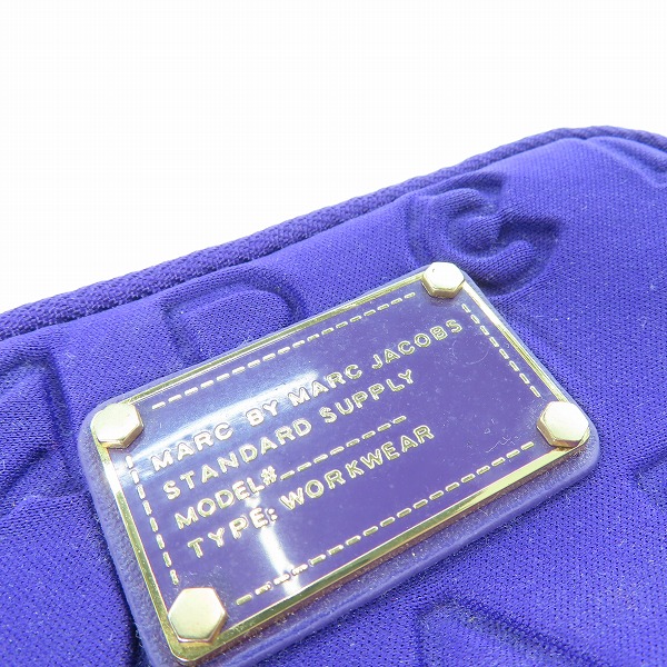 実際に弊社で買取させて頂いたMARC JACOBS/マークジェイコブス ロゴ 型押し ミニポーチ パープルの画像 6枚目
