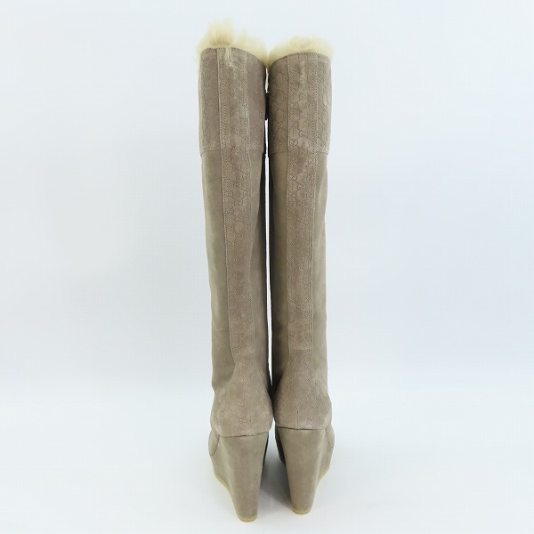 実際に弊社で買取させて頂いたGUCCI/グッチ ロングブーツ スエード 296265/37の画像 1枚目