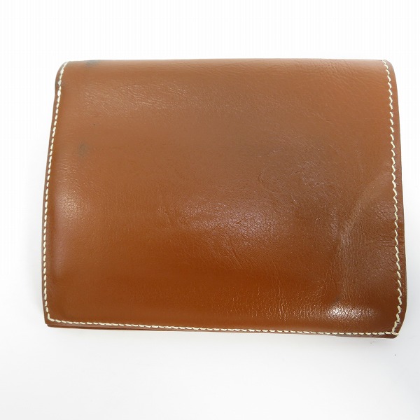 実際に弊社で買取させて頂いたHERMES/エルメス レザー  二つ折り 財布 ウォレット/キャメルの画像 1枚目
