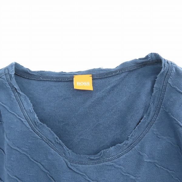 実際に弊社で買取させて頂いたHUGO BOSS/ヒューゴボス 長袖カットソー 襟ダメージ加工 10183982 XXXLの画像 7枚目