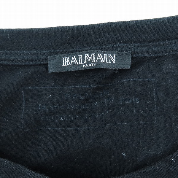 実際に弊社で買取させて頂いたBALMAIN/バルマン ロゴプリント半袖Tシャツ W4HJ6011312/Lの画像 2枚目