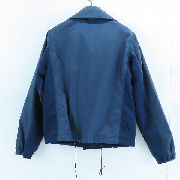 実際に弊社で買取させて頂いたGANRYU COMME des GARCONS/コムデギャルソン 15AW エステルクロス ナイロンタフタ ダブルライダース ジャケット EP-J005/Sの画像 1枚目