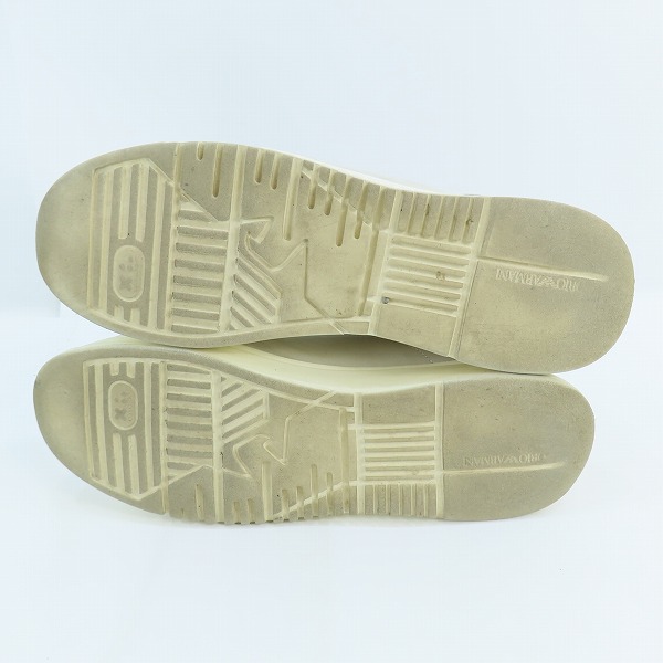 実際に弊社で買取させて頂いたEMPORIO ARMANI/エンポリオアルマーニ レザースニーカー ライトグレー系 X4X264 XF570 US11の画像 2枚目