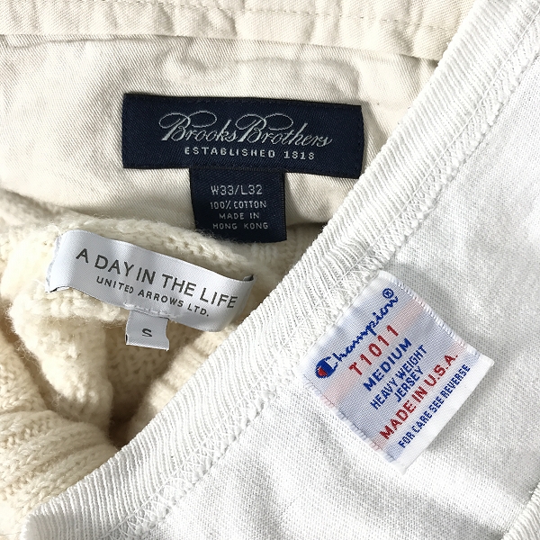 実際に弊社で買取させて頂いた【おまとめ】ブルックスブラザーズ/チャンピオン/ユナイテッドアローズ 等 ワークパンツ/Tシャツ/ニット 他の画像 1枚目