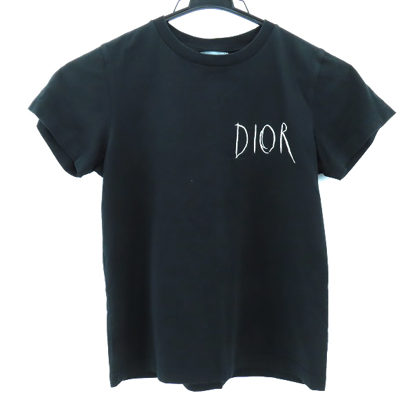 実際に弊社で買取させて頂いたDior×Raymond Pettibon/ディオール×レイモンドペティボン ロゴ 刺繍 Tシャツ ブラック/10