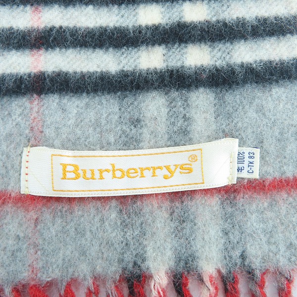 実際に弊社で買取させて頂いたBurberrys/バーバリーズ チェック柄 ウールマフラーの画像 1枚目