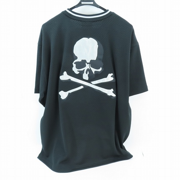 実際に弊社で買取させて頂いたmastermind JAPAN×Mitchell & Ness/マスターマインド バックスカル メッシュ ゲームシャツ MSP0DL19009-CLB/2XLの画像 1枚目