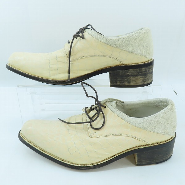 実際に弊社で買取させて頂いたHIROMU TAKAHARA/ヒロムタカハラ 型押し/ハラコ切り替えシューズ 69410035/42の画像 3枚目