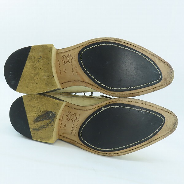 実際に弊社で買取させて頂いたHIROMU TAKAHARA/ヒロムタカハラ 型押し/ハラコ切り替えシューズ 69410035/42の画像 2枚目