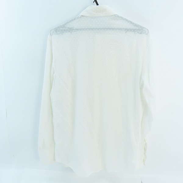 実際に弊社で買取させて頂いたGIANNI VERSACE/ジャンニヴェルサーチ シースルー シャツ ドット/46の画像 1枚目