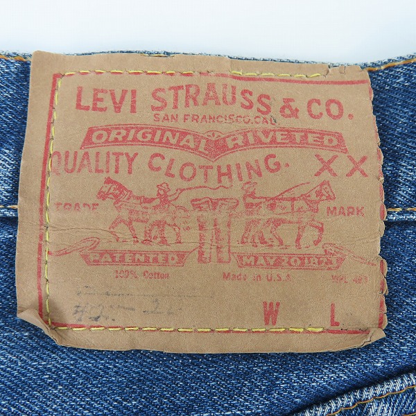 実際に弊社で買取させて頂いたLEVI'S/リーバイス ヴィンテージ 70s頃 501 刻印16/点々/紙パッチ/セルビッジ/シングルステッチ デニムパンツの画像 2枚目