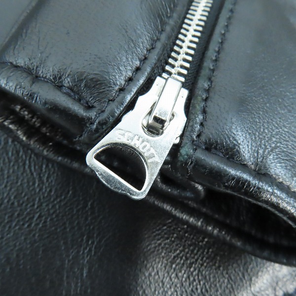 実際に弊社で買取させて頂いたSCHOTT/ショット 228US LAMB RIDERS JACKET/ラム レザー ダブル ライダースジャケット 7525/38の画像 7枚目