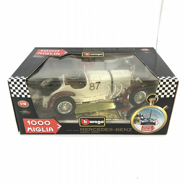 実際に弊社で買取させて頂いたbburago/ブラーゴ 1/18 MercedesBenz メルセデスベンツ SSKL ロードスター 1931 #87 3202