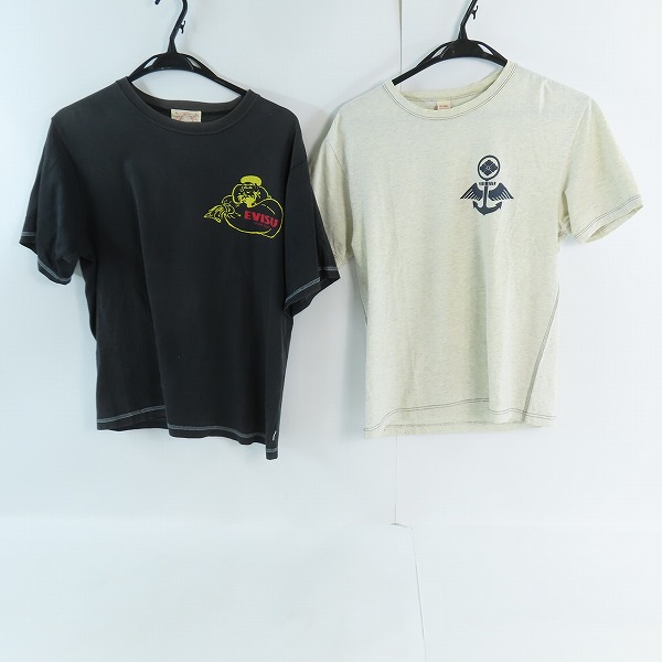 実際に弊社で買取させて頂いたEVISU/エヴィス 半袖プリントTシャツ 2点セット
