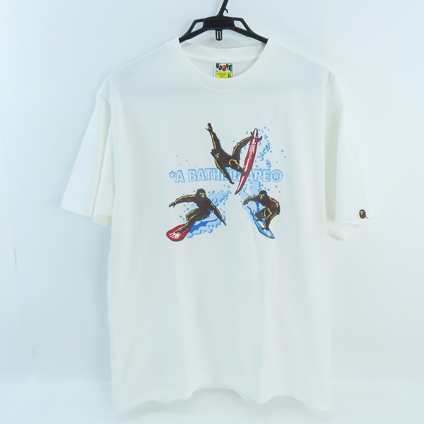 実際に弊社で買取させて頂いたA BATHING APE/アベイシングエイプ  BAPE Surfing Apes TEE/Tシャツ 001TEK701002F/XL