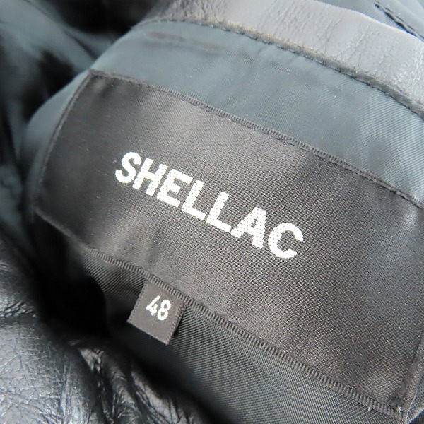 実際に弊社で買取させて頂いたSHELLAC/シェラック 羊革/レザー ダウンジャケット 35006/48の画像 2枚目