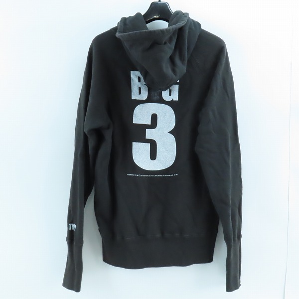 実際に弊社で買取させて頂いたTMT×BE＠RBRICK/ティーエムティー×ベアブリック コットン パーカー ブラック TSW-S20BA01/Sの画像 1枚目