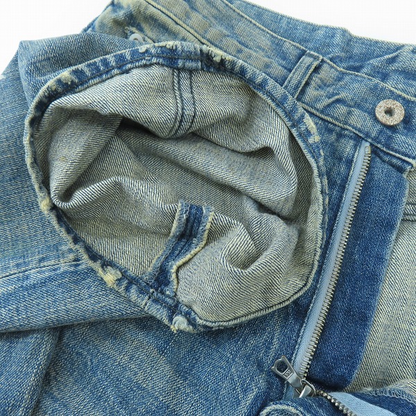 実際に弊社で買取させて頂いたISAMU KATAYAMA BACKLASH/バックラッシュ クラッシュデニムブーツカット 1308-03 M の画像 2枚目