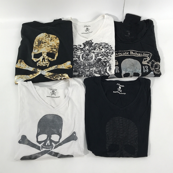 実際に弊社で買取させて頂いた【おまとめ】Roen×semantic design/ロエン×セマンティックデザイン スカル プリント Tシャツ/ロンT
