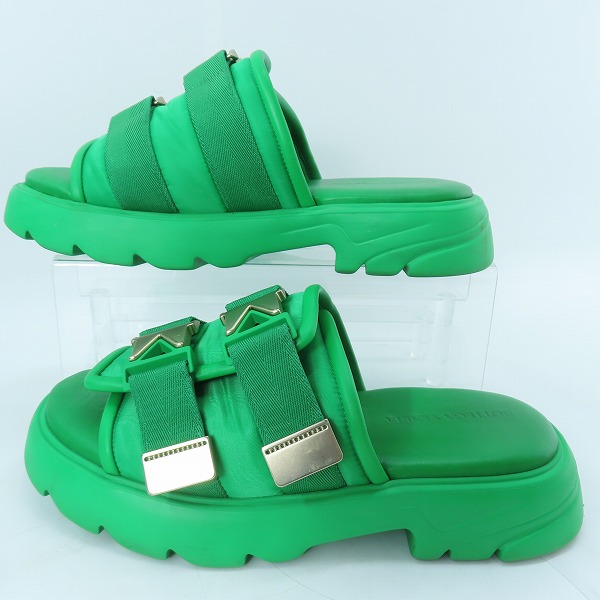 実際に弊社で買取させて頂いたBOTTEGA VENETA/ボッテガヴェネタ ダブルバックル フラッシュ サンダル/43の画像 3枚目