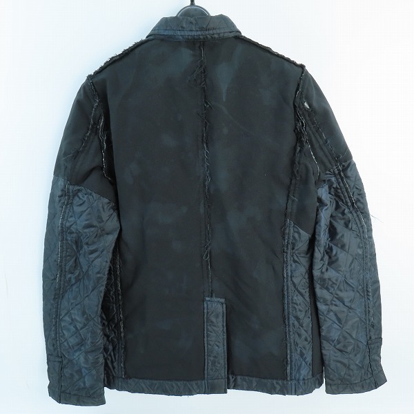 実際に弊社で買取させて頂いたBLACK COMME des GARCONS/ブラックコムデギャルソン 切替 3B テーラードジャケット 1B-J013/Mの画像 1枚目