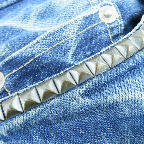 実際に弊社で買取させて頂いたHYSTERIC GLAMOUR/ヒステリックグラマー SP加工 COLLAGE デニムパンツ ペイント加工 0241AP19/W29L32の画像 6枚目