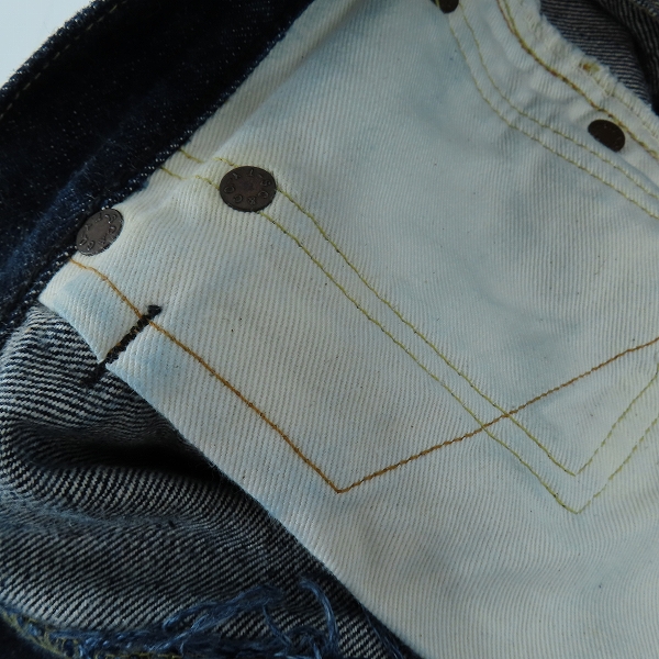 実際に弊社で買取させて頂いたSUGAR CANE/シュガーケーン Lot 1937 USA 13oz. BLUE DENIM WAIST OVERALLS SC41937US/W34L34の画像 7枚目