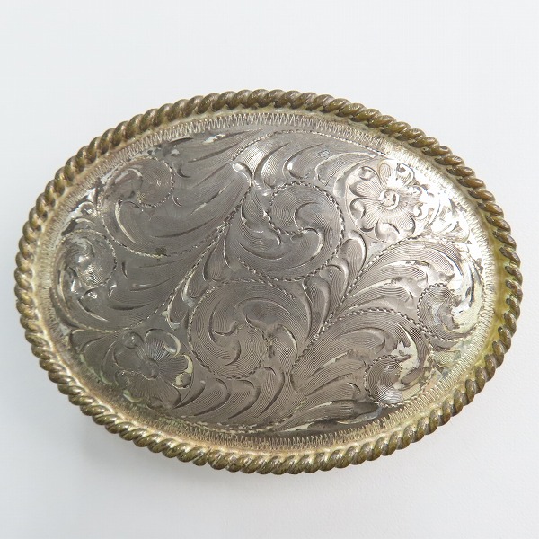 実際に弊社で買取させて頂いたARTESANIAS MORAN MEXICO/アルテサニア モーラン メキシコ製 ビンテージ/ヴィンテージ 唐草 ベルトバックルの画像 1枚目