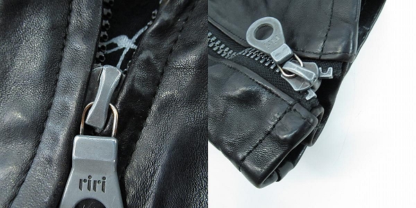 実際に弊社で買取させて頂いたISAMUKATAYAMA BACKLASH/バックラッシュ イタリアンショルダー製品染めシングルライダース 1254-01/Mの画像 9枚目