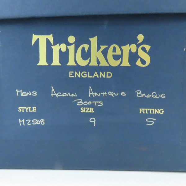 実際に弊社で買取させて頂いたTrickers/トリッカーズ MOLTON/モールトン カントリーブーツ ウイングチップ シューズ M2508/9の画像 9枚目