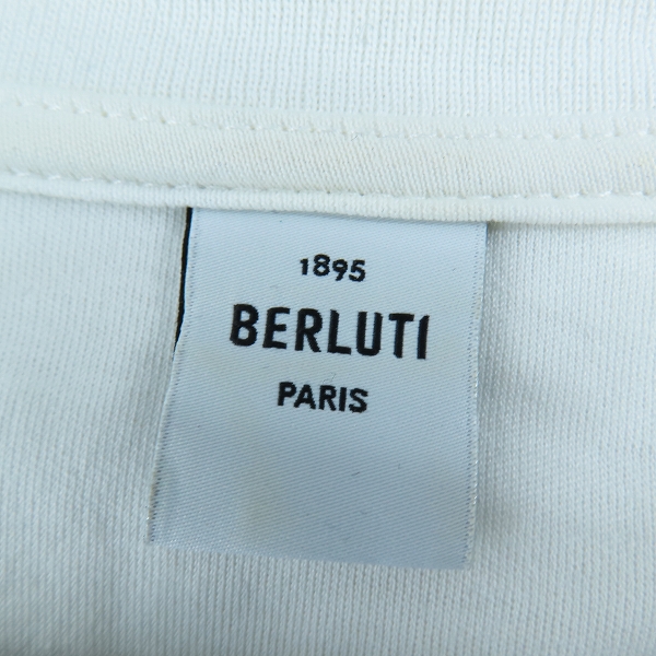 実際に弊社で買取させて頂いたBERLUTI/ベルルッティ T-SHIRT EMBROIDERED CREST/クルーネック Tシャツ R18JRS51/Mの画像 2枚目