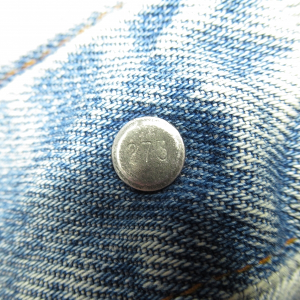 実際に弊社で買取させて頂いたLEVI’S/リーバイス ユーロ/フランス製/ヴィンテージ/ビンテージ/ボタン裏刻印273 デニムジャケット 70500 0217/46の画像 5枚目