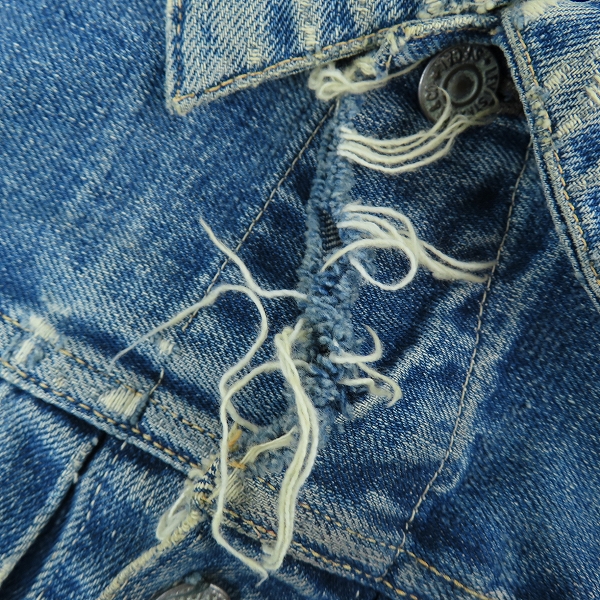 実際に弊社で買取させて頂いたLevi's/リーバイス ボタン裏17刻印 ヴィンテージ デニムジャケット Gジャンの画像 7枚目