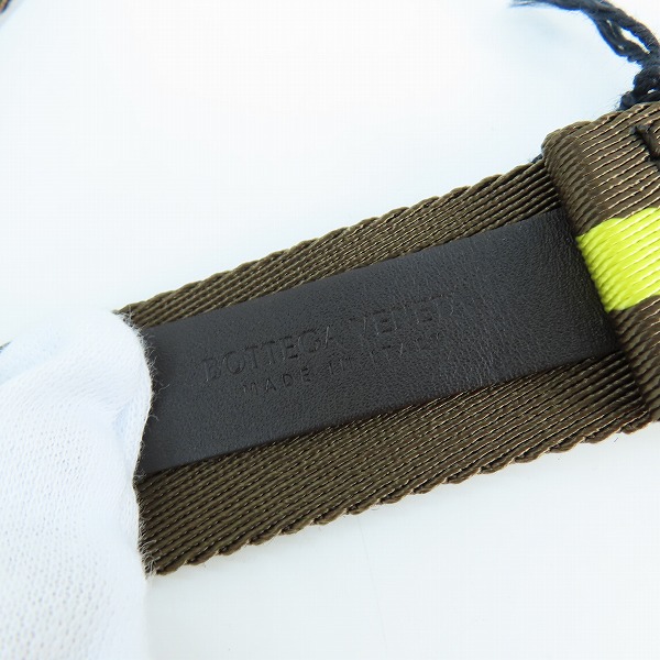 実際に弊社で買取させて頂いた【未使用】BOTTEGA VENETA/ボッテガヴェネタ リボンストラップ ボーダー ライン ベルト 629663 VBWJ1 2160の画像 3枚目