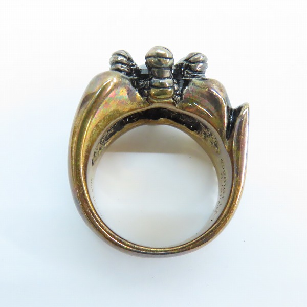 実際に弊社で買取させて頂いたプレミアムバンダイ 仮面ライダーオーズ アンク SV925 リング 鷹爪 ブラックジリコン 18号-18.5号の画像 3枚目