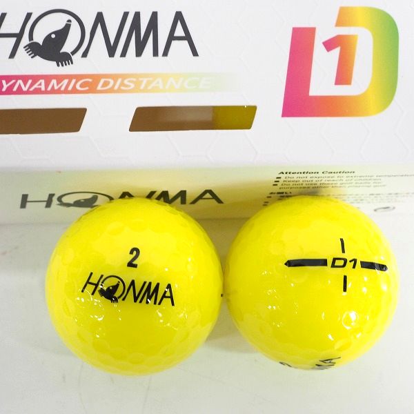 実際に弊社で買取させて頂いた【未使用】HONMA/ホンマ D1 DYNAMIC DISTANCE ゴルフボール 6スリーブ 計18個の画像 2枚目