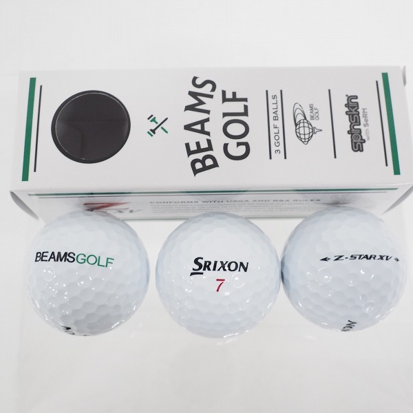 実際に弊社で買取させて頂いた【未使用】SRIXON × BEAMS GOLF/スリクソンｘビームスゴルフ Z-STAR XV・Z-STAR ゴルフボール 計2スリーブの画像 1枚目