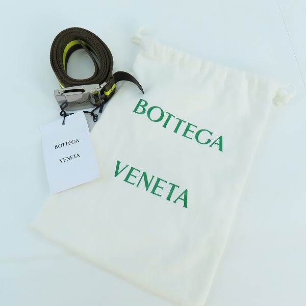 実際に弊社で買取させて頂いた【未使用】BOTTEGA VENETA/ボッテガヴェネタ リボンストラップ ボーダー ライン ベルト 629663 VBWJ1 2160の画像 7枚目