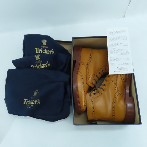 実際に弊社で買取させて頂いたTrickers/トリッカーズ MOLTON/モールトン カントリーブーツ ウイングチップ シューズ M2508/9の画像 8枚目