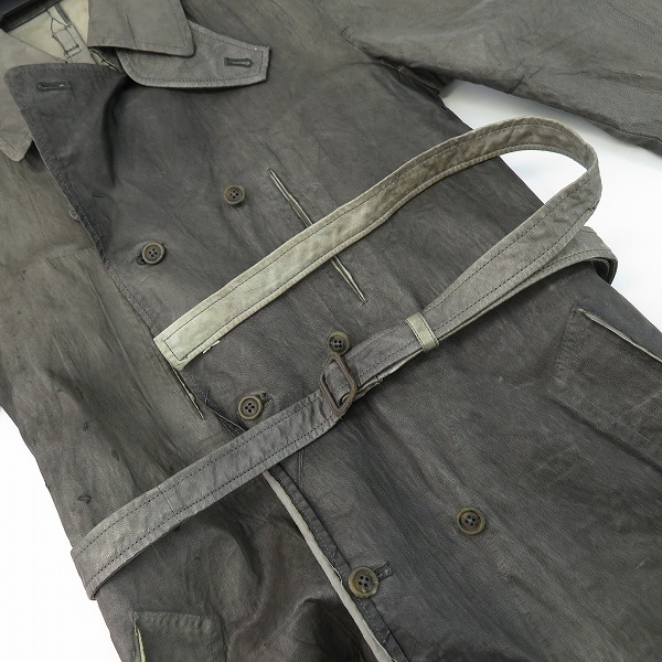 実際に弊社で買取させて頂いた【サンプル】MIHARA YASUHIRO/ミハラヤスヒロ レザー コート/1011385-9の画像 4枚目